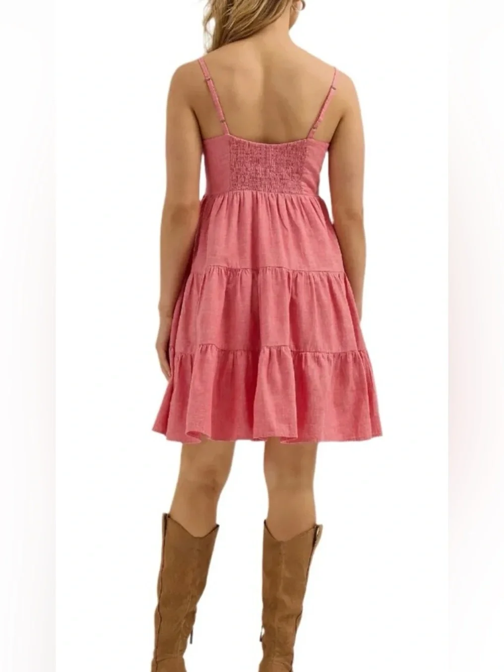 Wrangler Retro Tiered Sleeveless Red Sundress Size M - Picture 2 of 10